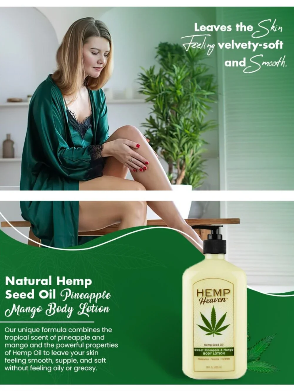 [NEW] Hemp Heaven Natural Hemp Seed Oil-Sweet Pineapple & Mango 18 oz NWOT